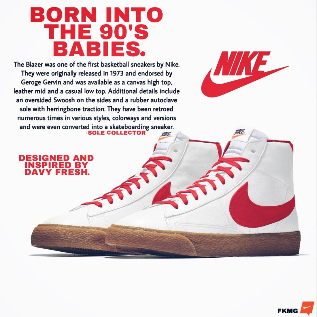 “Born Into The 90s Babies” Nike Blazers (Men's) Collection