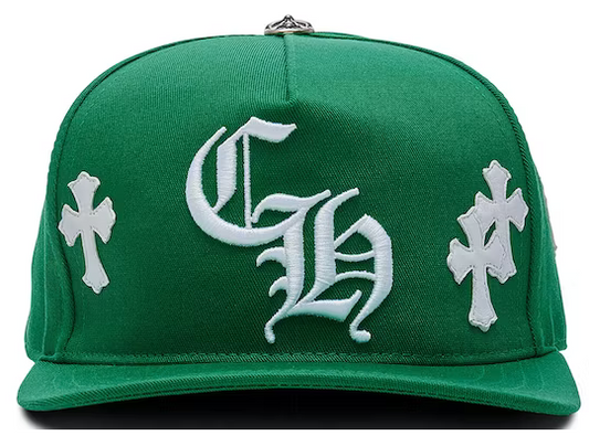 Chrome Hearts "Cross Patch" Green Hat