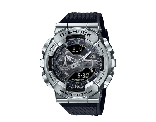 Casio G-Shock GM110 Analog-Digital Metal-Resin Silver/Black Watch GM110-1A